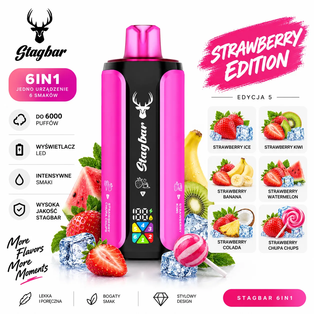 StagBar 6in1 Strawberry Edition 180000
